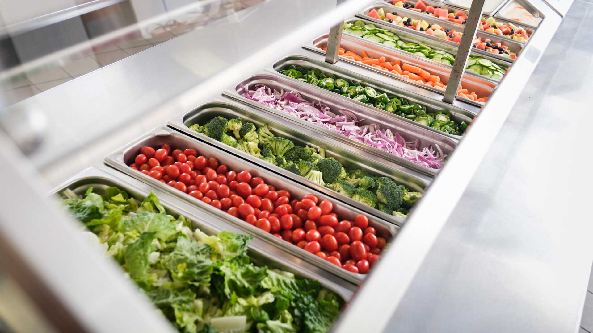 Overview of salad bar
