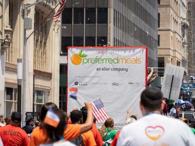 Preferred Meals float in NYC Hometown Heroes Parade