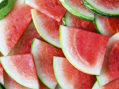 Sliced watermelon