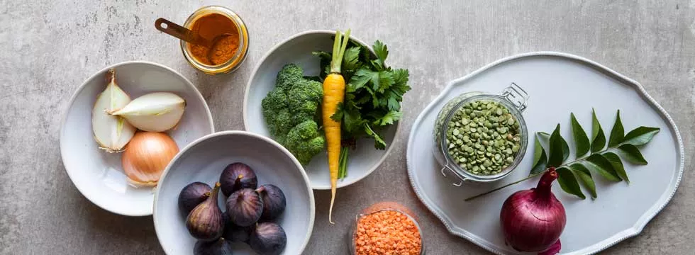 Overhead shot of ingredients