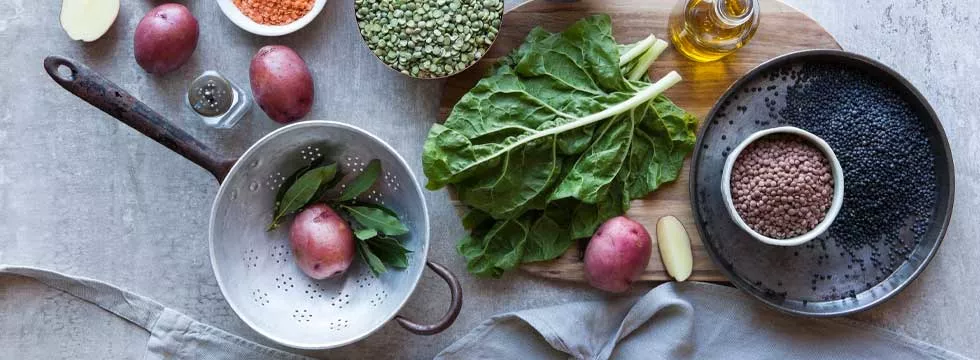 Overhead shot of ingredients