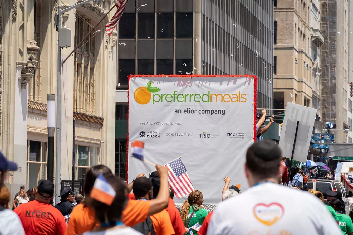 Preferred Meals float in NYC Hometown Heroes Parade