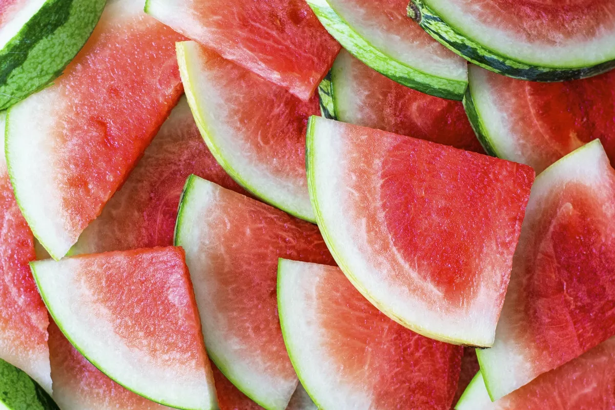 Sliced watermelon