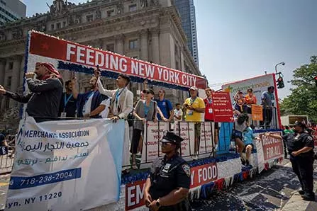 NYC Hometown Heroes Parade float