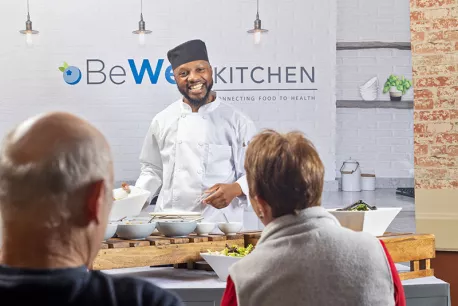 Chef demonstration in front of audience